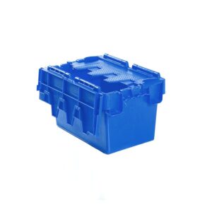 Plastic Crate – Hinged Lid – SABS Approved – 6.4L – Blue – Pack of 100 – AT32182-blue