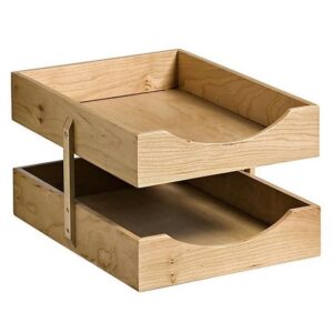 Letter Tray – Double – Contract Wooden Range – 38.5 x 28 x 20 cm – Oak – WAL902OA