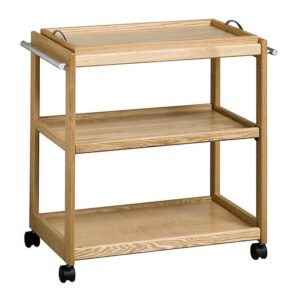 Tea Trolley with Butlers Tray – Contract Wooden Range – 46 x 78 x 79 cm – Oak – WAL892OA