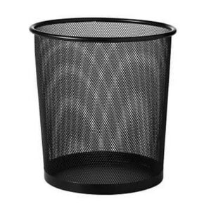 Waste Paper Bin – Wire Mesh Range – Small – Round – Metal – 23 x 26 cm – Colour Options – MESH006BL