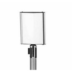 Queue Barrier Lobby Frame – Rounded – A4 – Chrome – HOSL010