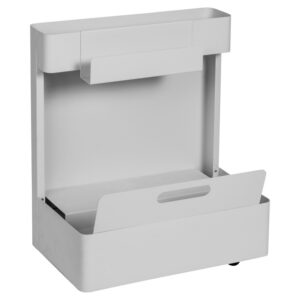 Mobile Desk Caddy – Steel – 54 x 33 x 60 cm – White – 842-MS12-01