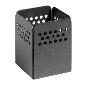 Pencil Holder – Round Perforated Steel Range – Metal – 7.5 x 7.5 x 10 cm – Colour Options – 806BL