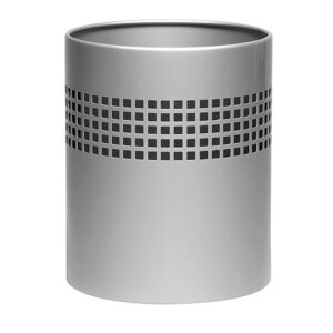 Waste Paper Bin – Square Punch Steel Range – Metal – 24 x 30 cm – Silver – 420SI
