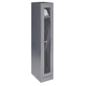 Steel Locker with Mesh Door – Single Tier Metal – 1 Door – 180 x 30 x 45 cm – SLMD01-grey