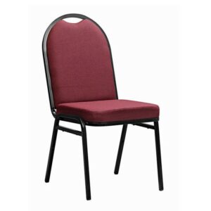 Office Chair – Banquet – Full Back – No Arms – Square Tube – 91 x 46 x 64 cm – SE019-burgundy