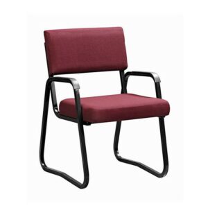 Office Chair – Economy – Arm – Skid Base – 88 x 60 x 60 cm – SE015-burgundy