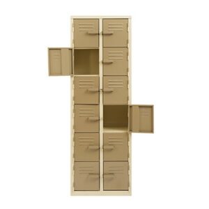 Steel Locker – Metal – 12 Tier – Twelve Door -180 x 60 x 45 cm – LOC012-ivorykaroo