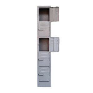 Steel Locker – Metal – 5 Tier – Five Door – 180 x 30 x 45 cm – LOC005-grey