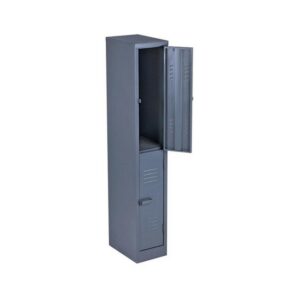 Steel Locker – Metal – 2 Tier – Two Door – 180 x 30 x 45 cm – LOC002-grey