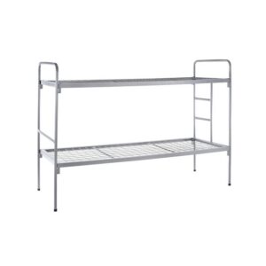 Steel Double Bunk Bed with Ladder – 190 x 76 x 140 cm – DBB01-grey