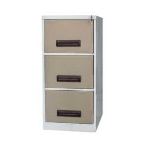 Steel Office Filing Cabinet – 3 Drawer File – Knock Down (Requires Assembly) – 105 x 47 x 63 cm – 3FC01KD-ivorykaroo