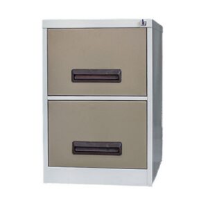 Steel Office Filing Cabinet – 2 Drawer File – Knock Down (Requires Assembly) – 71 x 47 x 63 cm – 2FC01KD-ivorykaroo