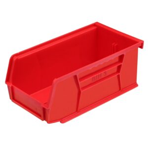 Stack & Hang Parts Storage Bin – Small Plastic Container – Size 3 – 19 x 10.5 x 7.5 cm – Red – BIN-3-RED