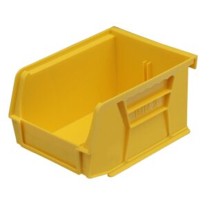 Stack & Hang Parts Storage Bin – Small Plastic Container – Size 2 – 13.5 x 10.5 x 7.5 cm – Yellow – BIN-2-YELLOW