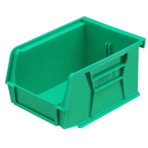 Stack & Hang Parts Storage Bin – Small Plastic Container – Size 2 – 13.5 x 10.5 x 7.5 cm – Green – BIN-2-GREEN