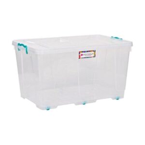 80L Clip and Lock Plastic Storage Box – Colour Options – Pack of 5