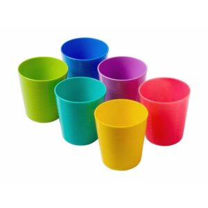 Kiddies Plastic Tumblers – Rainbow Range – 6 Assorted Colours Per Pack – Pack of 10