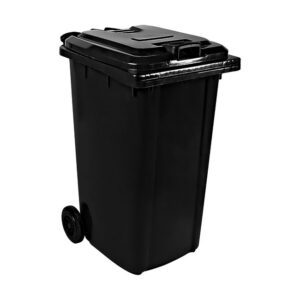 240L SABS Wheelie Bin – 2 Wheel – Recycled Plastic – SABS Approved – Black – Pack of 5