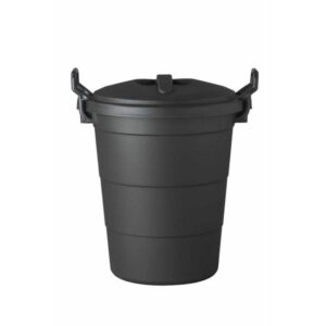 70L Dust Bin – Plastic – With Lid – Black – Pack of 5