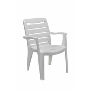 Plastic High Back Chair – Mia – White