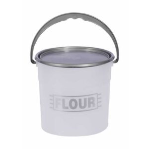 10L Plastic Bucket and Lid – Flour – Pack of 5