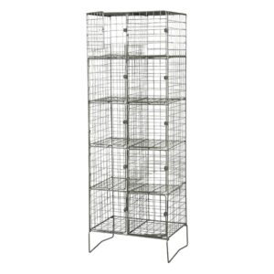 Wire Metal Locker – Powder Coated Steel Mesh – Double – 10 Doors – 5 Tier x 2