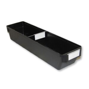 Shelf Bin – Loose Parts Warehouse Storage Container – Plastic – Small – 500mm – Black
