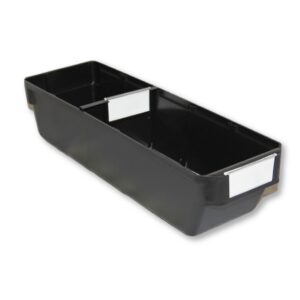Shelf Bin – Loose Parts Warehouse Storage Container – Plastic – Small – 400mm – Black