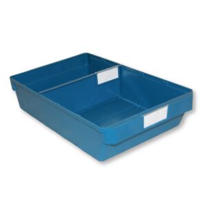 Shelf Bin – Loose Parts Warehouse Storage Container – Plastic – Large – 400mm – Blue