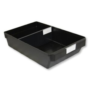 Shelf Bin – Loose Parts Warehouse Storage Container – Plastic – Large – 400mm – Black