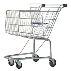 Steel Shopping Trolley – Metal Mesh – with Child Seat – 140L