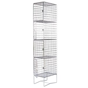 Wire Mesh Locker – Electro Plated – 4 Doors – 180 x 30 x 45cm