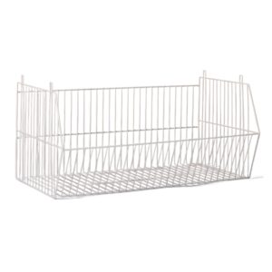 Steel Stacking Basket – White – 88 x 40 x 40 cm