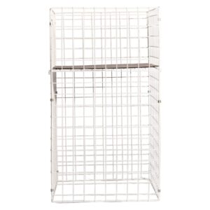 Steel Mesh Square Dump Bin – Collapsible – 50 x 50 x 90cm – White