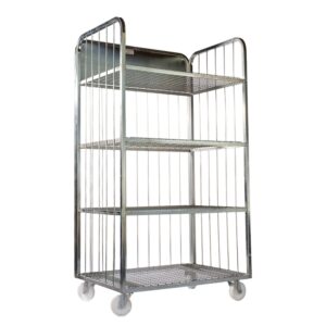 Steel Wire Mesh Egg Trolley – 4 Shelves – 98 x 66 x 175cm