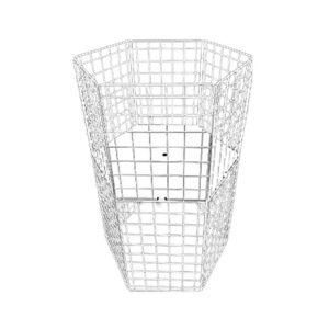 Steel Mesh Cylindrical Dump Bin – Adjustable Shelf – 60 x 60 x 97cm – White