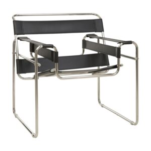 Visitors Arm Chair – Wassily Breuer – Stainless Steel and Black