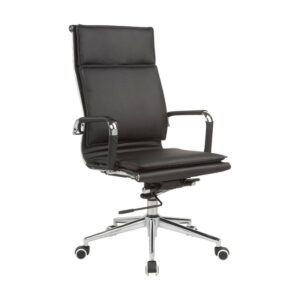High Back Office Chair – Eames Flat Cushion – PU Leather – Tilt – Gas Height – Colour Options