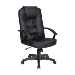 High Back Office Chair – Fire – Nylon – Swivel and Tilt – Gas Height – Black