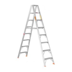 Aluminium Step Ladder – Double Sided – Heavy Duty Industrial – 8-Step – 2.40m