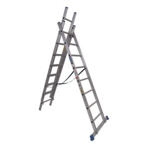 Aluminium Combination Ladder – Double Sided – Medium Duty 5-in-1 Ladder – 8 Rung – 5.2m