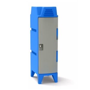 Plastic Clothes Locker – Solid Door – Stackable with Feet – 47.5 x 30 x 112 cm