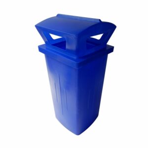 Litter Bin with Lid – Pavement – Plastic – 230L – 49 x 49 x 95 cm