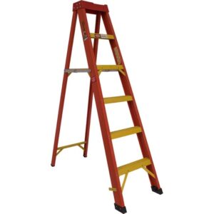 Fibreglass Single Sided Step Ladder – Industrial – Heavy Duty – 6 Steps – 1.8m