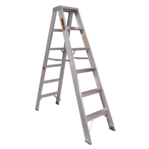 Aluminium Step Ladder – Double Sided – Heavy Duty Industrial – 16-Step – 4.80m