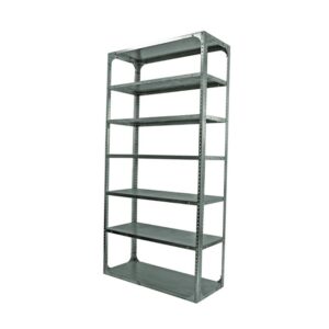 Bolted Shelving Steel Bay 7 Shelves – Uni-Angle – Seven Shelf Kit – Galvanised – 335.3 x 91.4 x 45.7 cm