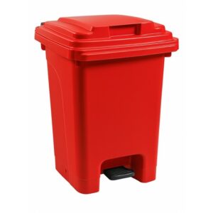 Plastic Pedal Bin – Foot Operated – 60L – Red