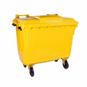 1100L Wheelie Bin – 4 Wheel – Bulk Bin – Plastic – Yellow