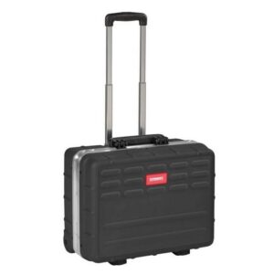 Kennedy Plastic Tool Service Case – Mobile – 2 x Tool Panels – Pull Handle – Black – 46.5 x 35.2 x 25.5 cm